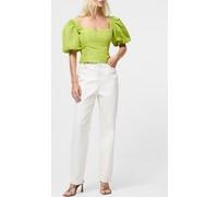 French Connection Islay Linen Puff Slv Top Cactus Green Taille: 8 | Chemisiers Outlet | Femme | Blanche