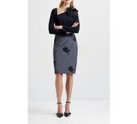 French Connection Jamie Tailored Floral Skirt Charcoal Grey Black Taille: 8 | Jupes Outlet | Femme | Le Noir