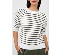 French Connection Lily Mozart Stripe Short Su White/olive Night Taille: XL | Pulls tricotés Outlet | Femme | Le Noir