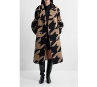French Connection Lucilla Houndstooth Coat Black/camel Taille: S | Manteaux à double boutonnage Outlet | Femme | Le Noir