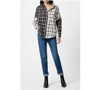 French Connection Mixed Flannel Check Popover Black Taille: 8 | Chemises à boutons Outlet | Femme | Le Noir