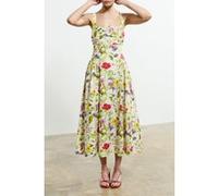 French Connection Monica Barletta Poplin Midi Dr White Multi Taille: 16 | Robes Outlet | Femme | Blanche