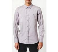 French Connection Oxford Logo Long Sleeve Shirt Bordeaux/dark Navy Taille: S | Casual chemises Outlet | Homme | Bleu