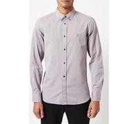 French Connection Oxford Logo Long Sleeve Shirt Bordeaux/dark Navy Taille: XXL | Casual chemises Outlet | Homme | Bleu