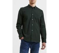 French Connection Oxford Long Sleeve Shirt Dark Green Solid Taille: S | Casual chemises Outlet | Homme | Vert