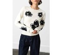 French Connection Paislee Floral Jacquard Jumper White Multi Taille: XS | Pulls Outlet | Femme | Blanche
