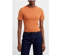 French Connection Rallie Cot Elas Ss Crew Tee Brown Taille: XS | Chemises Outlet | Femme | Marron