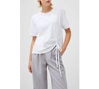 French Connection Rallie Cotton Rouched T-shirt Linen White Taille: XL | Évasés pantalons Outlet | Femme | Blanche