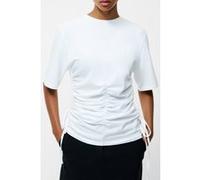 French Connection Rallie Drawstring T Shirt Linen White Taille: XS | Chemises Outlet | Femme | Blanche