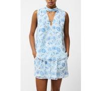 French Connection Serenity V Neck Trim Top Cream/blue Taille: L | Tanktops Outlet | Femme | Blanche