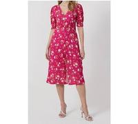 French Connection Shaniti Meadow Jersey Tea Dress Very Berry Multi Taille: 6 | Robes Outlet | Femme