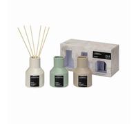 French Connection Stone Collection Diffuseur de roseau parfumé | Parfum maison de luxe | 130 ML & Trio Gift Set (100 ML X 3, Vanille Chaude & Cashmere, Wildberry & Patchouli, Iris & Fleur d'oranger)