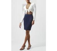 French Connection Street Twill Pencil Skrt Short Blue Taille: 6 | Mini Jupes Outlet | Femme | Bleu