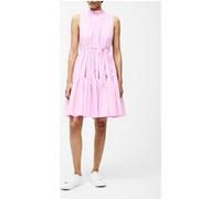 French Connection Tiered Poplin Mini Dress Strawberry Shake Taille: M | Robes Mini Outlet | Femme |