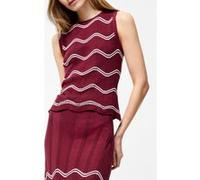 French Connection Trudy Crochet Slvlss Top Summer Burgundy/summ Taille: L | Tanktops Outlet | Femme | Marron