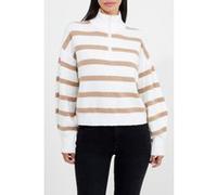 French Connection Vhari Half Zip Jumper Winter White/camel Taille: L | Pulls en Maille Outlet | Femme | Blanche