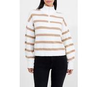 French Connection Vhari Half Zip Jumper Winter White/camel Taille: XL | Pulls en Maille Outlet | Femme | Blanche