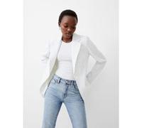 French Connection Whisper Pinstripe Jacket Summer White/mari Taille: 12 | Blazers Outlet | Femme | Blanche