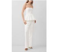 French Connection Whisper Strapless Peplum Top White Taille: 16 | Tanktops Outlet | Femme | Blanche