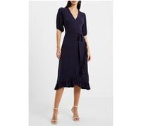 French Connection Wrap Frill M Dark Navy Taille: 8 | Robes Outlet | Femme | Bleu