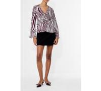 French Connection Ziggy Lara Viscose Top Bordeaux Red/porcela Bordeaux Red/por Taille: 10 | Manches longues Outlet | Femme | Rouge