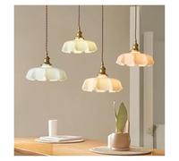 French Cream Brass Pendant lighting Restaurant Glass Retro Brass Pendant light Bay Window Romantic Balcony Bedside Lamp