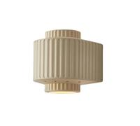 French Cream Style Bedroom Wall Sconce Japanese Resin Hallway Wall Light Modern Minimalist Striped Indoor Home Decor Stairs Wall Lamp For Living Room Aisle(Cream White)/Cream White