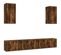 @FRENCH Ensemble de meubles TV - TOP VENTES - Armoire Basse Télé 6 pcs Chêne fumé - Bois d'ingénierie - Table de Télévision 60047