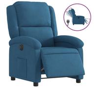 @FRENCH Fauteuil inclinable ajustable - Fauteuil TV individuel - TOP VENTES - électrique bleu velours 1172798