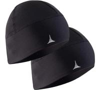 French Fitness Revolution - Bonnet de Course, Doublure de Casque pour Le Running - Rétention Thermique et Évacuation de l’Humidité Optimales - Idéal à Porter sous Un Casque - Pack de 2 : Noir & Noir