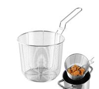 French Fries Frying Basket, Stainless Steel Deep Frying Basket with Anti-Scald Handle, Large Snack Container for Cooking Noodles