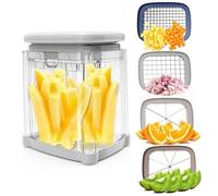 French Fry Cutter 4 en 1 Coupe-Ciel de Pomme de Terre avec 4 Lames Pressez la Presse Aliment Chopper avec CONTERE pour LEGÉGION FRAIT