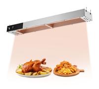 French-Fry Food Warmer, 850 W, Commercial Stripe Food Heating Lamp, Station de distribution de lumière chaude électrique en acier inoxydable, French-Fry Warmer en hauteur pour buffet de cuisine French