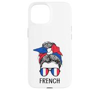 French Girl French Heritage France Flag Coque pour iPhone 15