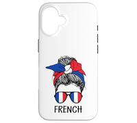French Girl French Heritage France Flag Coque pour iPhone 16