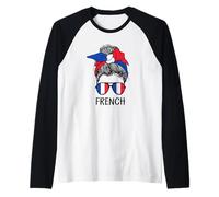 French Girl French Heritage France Flag Manche Raglan