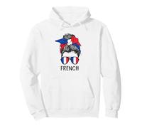 French Girl French Heritage France Flag Sweat à Capuche