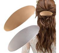 French Hair Clips, Metal Barrettes, Oval Clip with Gold Silver Finish, Metal Hair Accessory, French Barrette with Elegant Design, Perfect Clips for Wedding Prom Formal Events