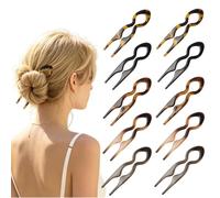 French Hair Pin Hair Française Idéale pour Créer Divers Styles de Coiffure | 10 Pinces à Cheveux Françaises en U 7 cm pour Chignons et Coiffures Relevées Accessoires Capillaires Antidérapants 5 Couleurs