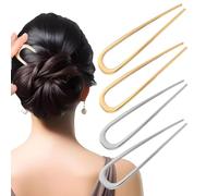French Hair Pin Métal,4 Pcs French Pin Hair Pinces Cheveux Forme U Femme French Hair Pin Épingles à Cheveux Françaises Vintage Épingles à Cheveux pour Femmes et Filles