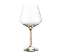 French Home Simple Retro Exquis Gold Diamond Grand verre à vin - Verre à vin doré diamant 550 ml
