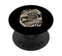 French Horn Musical Notes Classical Orchestra PopSockets PopGrip Adhésif