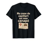 French Humor Couch Comfort Zone Map T-Shirt