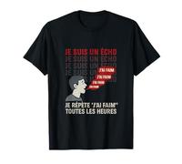 French Humor Echo Design with Fading Typography T-Shirt