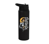 French I Am Not Afraid. I Was Born To Do This. Jeanne d'Arc Stainless Steel Insulated Water Bottle