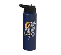 French I Am Not Afraid. I Was Born To Do This. Jeanne d'Arc Stainless Steel Insulated Water Bottle