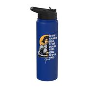 French I Am Not Afraid. I Was Born To Do This. Jeanne d'Arc Stainless Steel Insulated Water Bottle