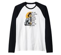French I Am Not Afraid I Was Born to Do This Jeanne of Arc Manche Raglan