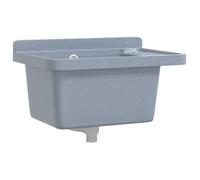 @FRENCH Lavabo pour montage murale gris 50 x 35 x 24cm résine - évier à vasque design simple 46550