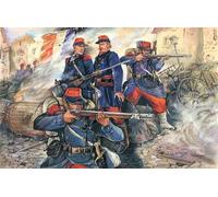 French Ligne Infantry (1870-1871) 4 Figurines 1 Officer, 3 Soldiers 1:3 5 Model